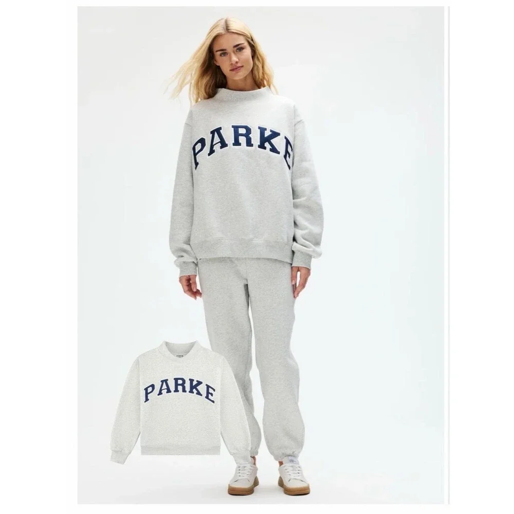 NIB Parke Varsity Mockneck Classic Gray - Picture 1 of 3